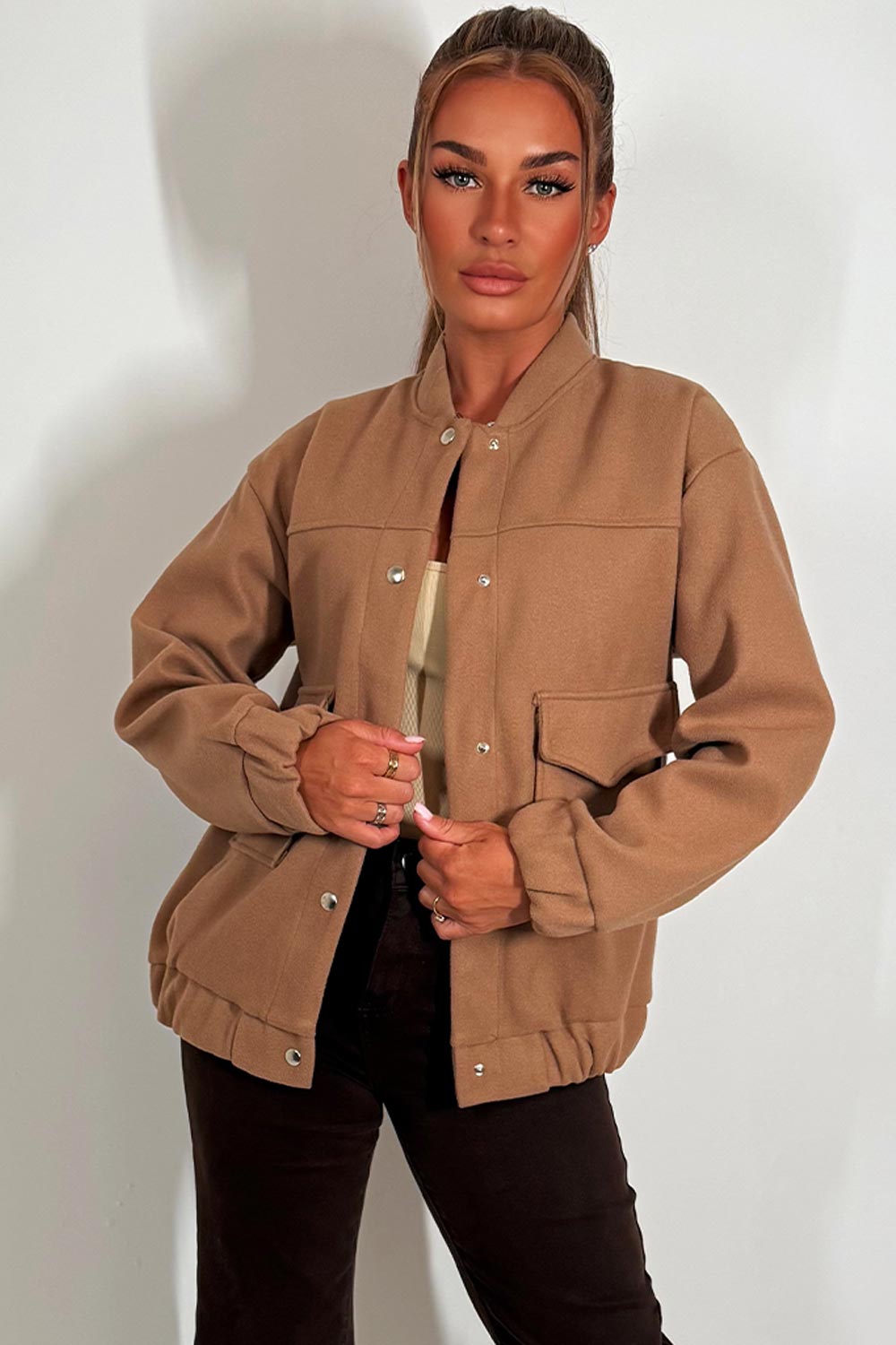 womens long sleeve bomber jacket zara uk