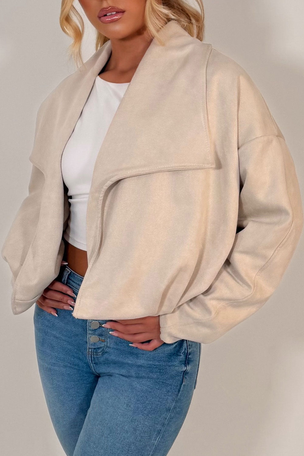 faux suede jacket for womens styledup uk