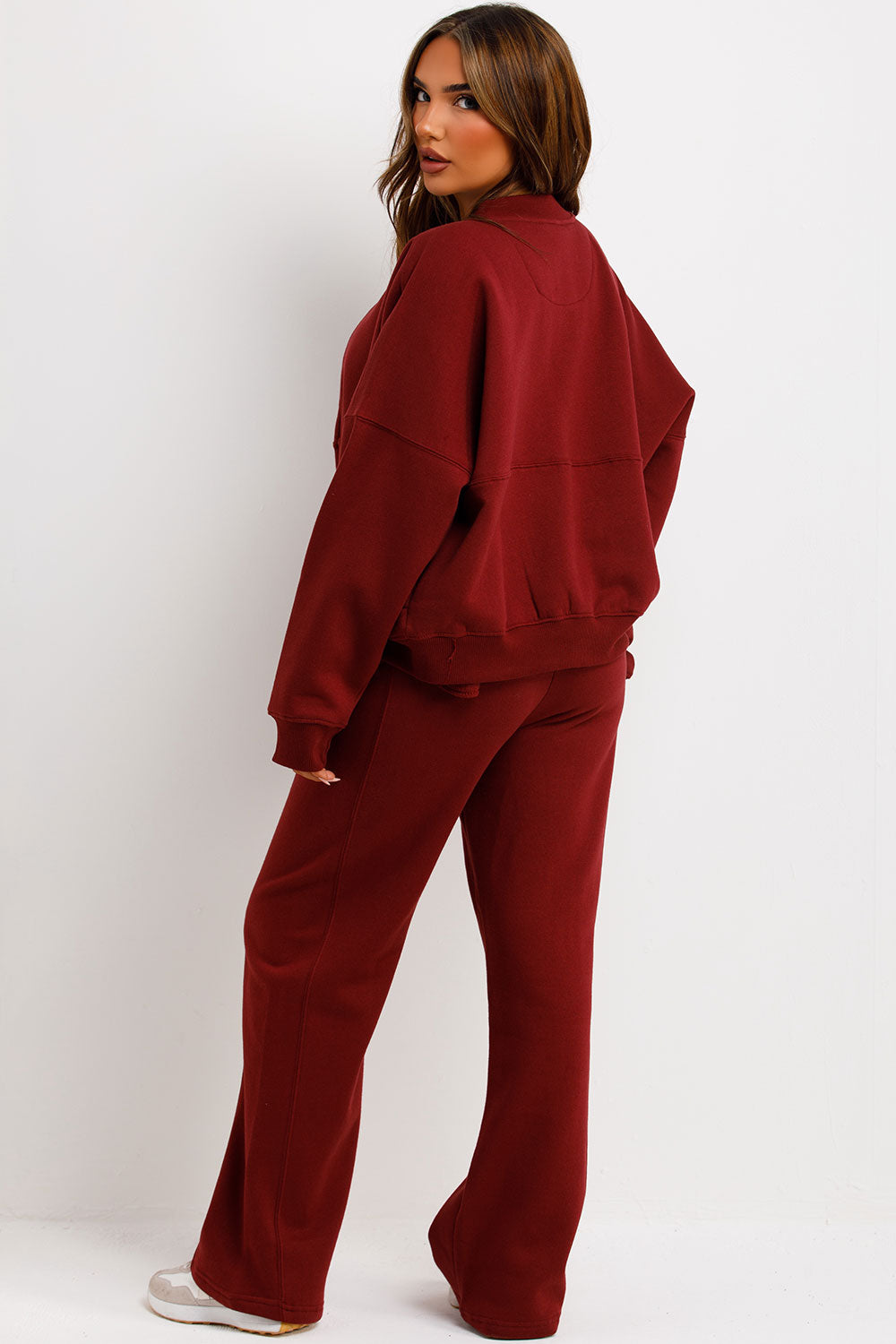 zara womens bomber sweatshirt and straight leg joggers loungewear set