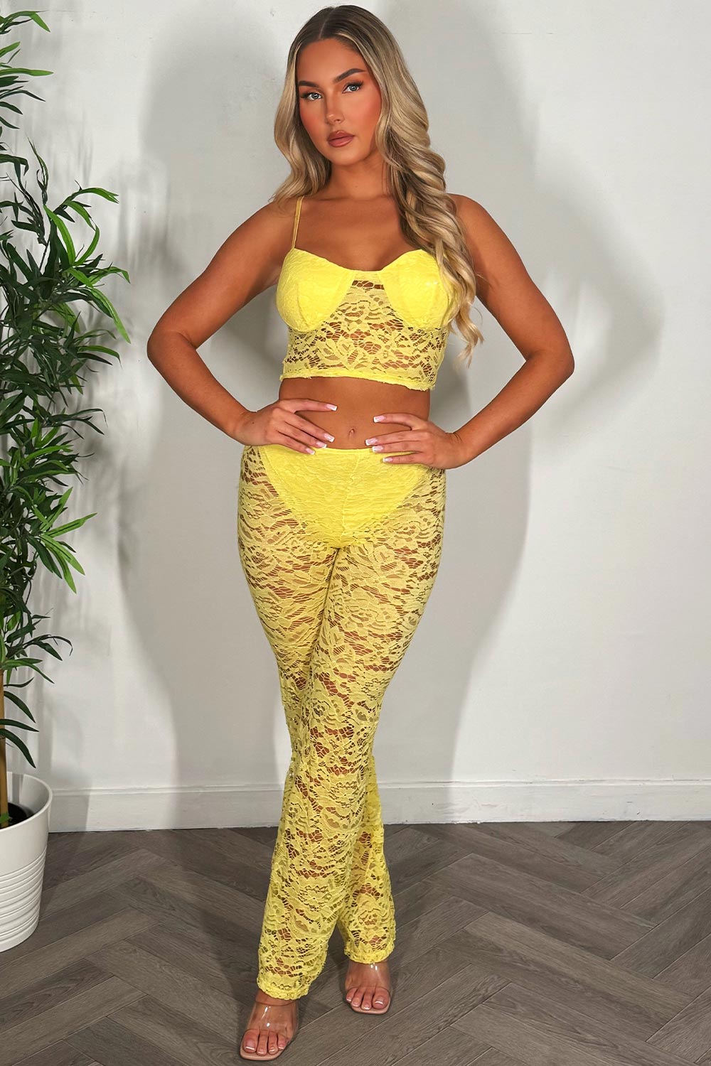 high waist lace trousers and top co ord set festival outfit styledup fashion