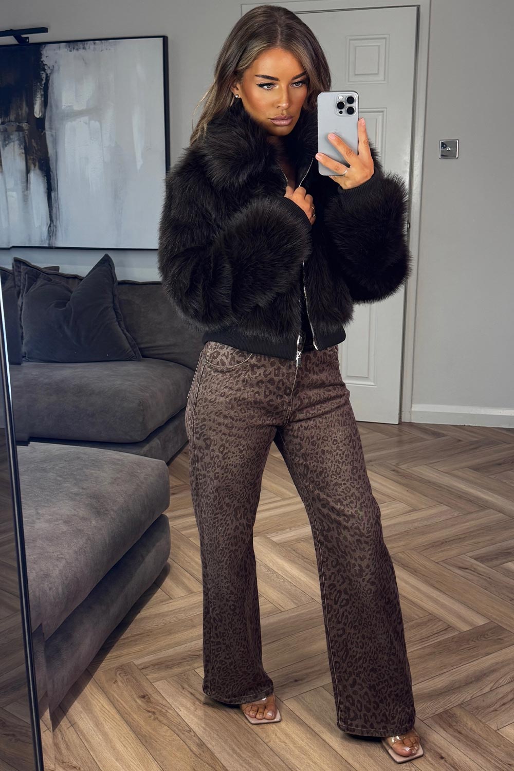 womens fur jacket with collar styledup uk