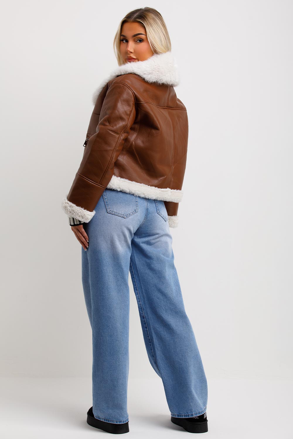 zara womens crop aviator jacket