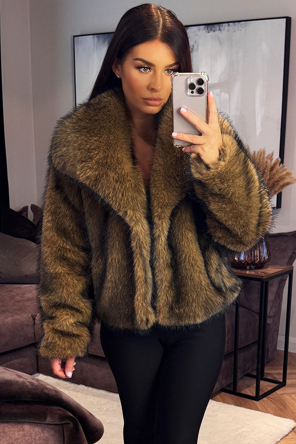 zara short faux fur jacket