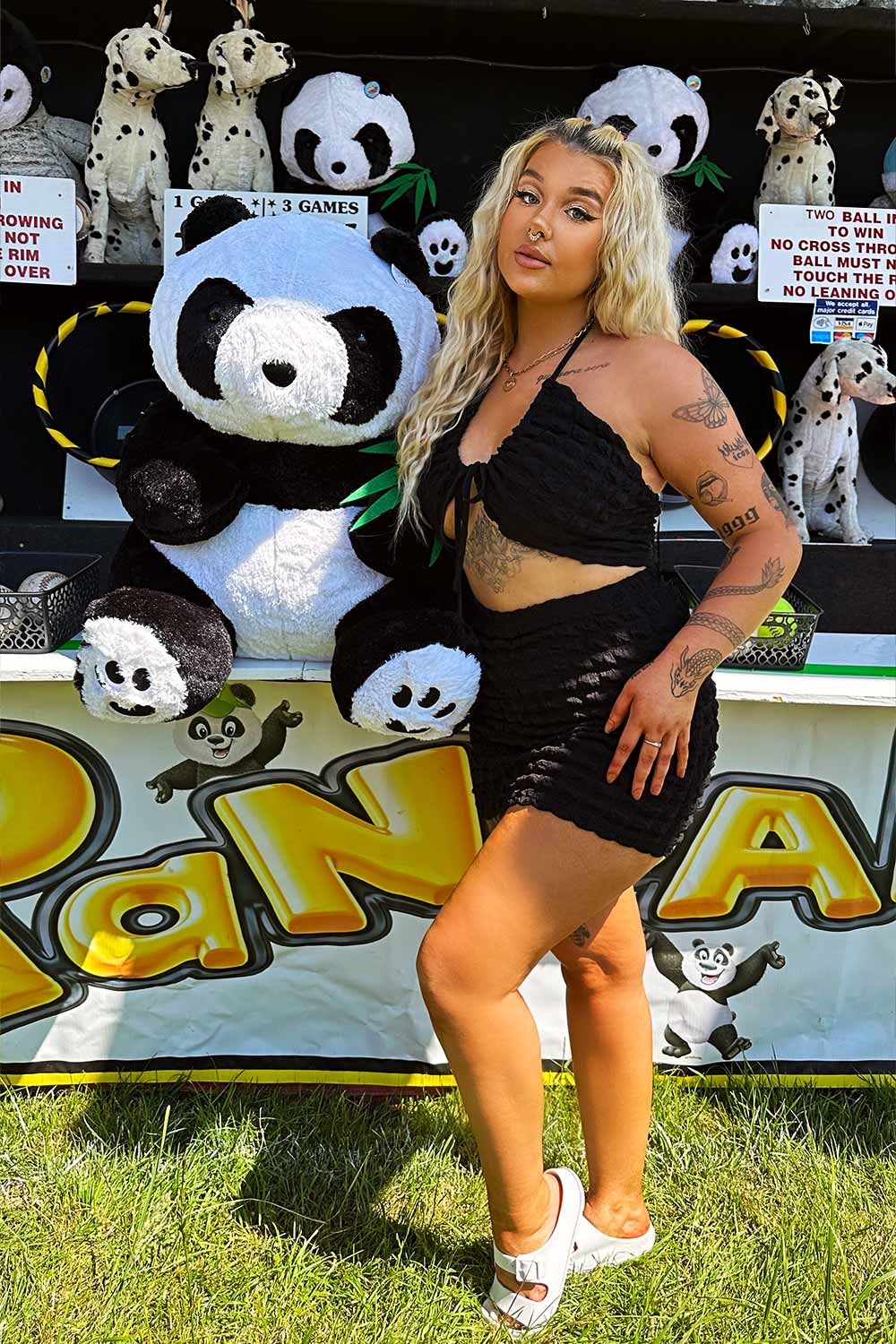 bubble textured skirt and top co ord festival outfit