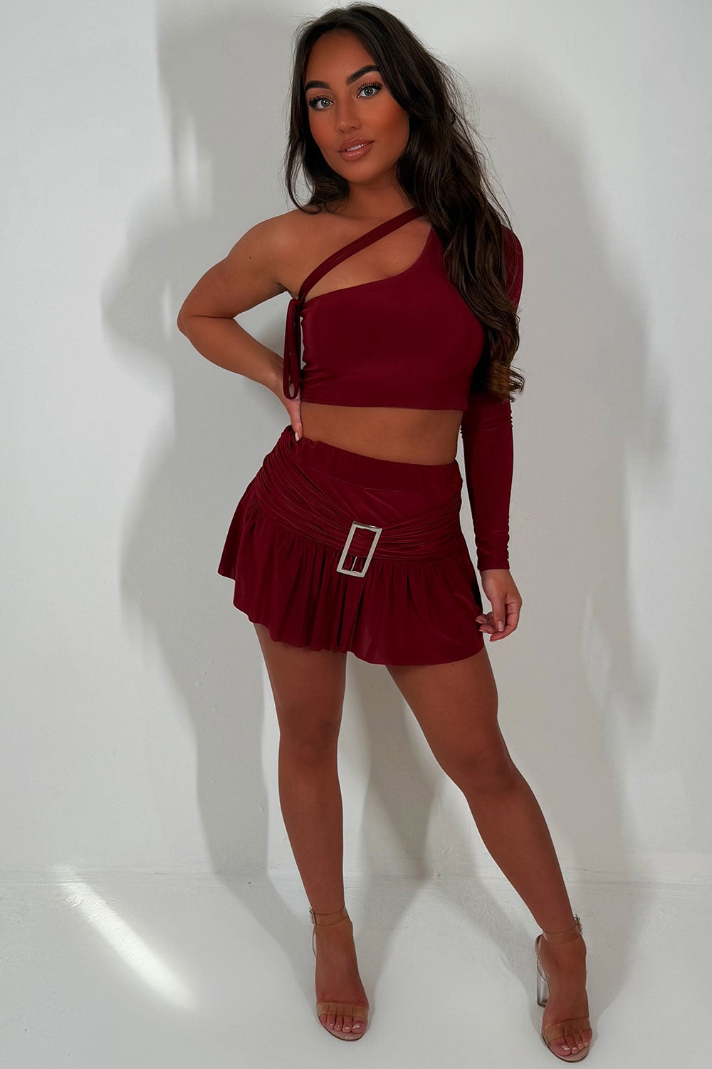 crop top and skirt two piece set festival clothes