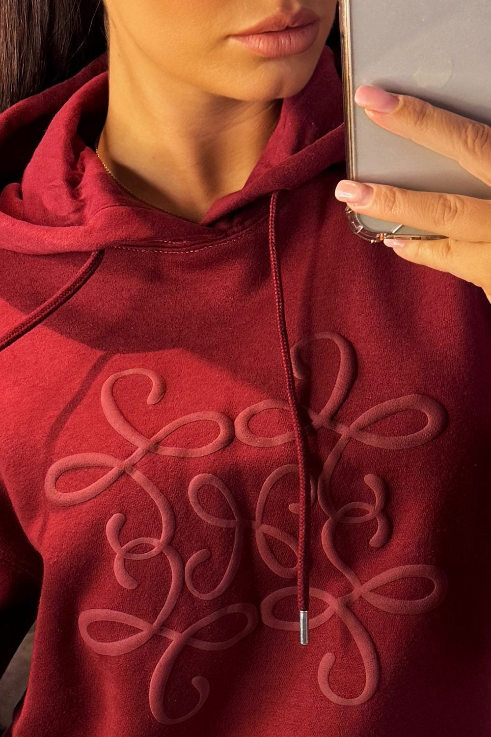 womens oversized hoodie swirl detail loewe inspired