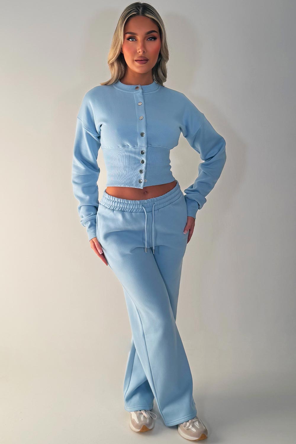 womens button up waist compression tracksuit tiktok styledup