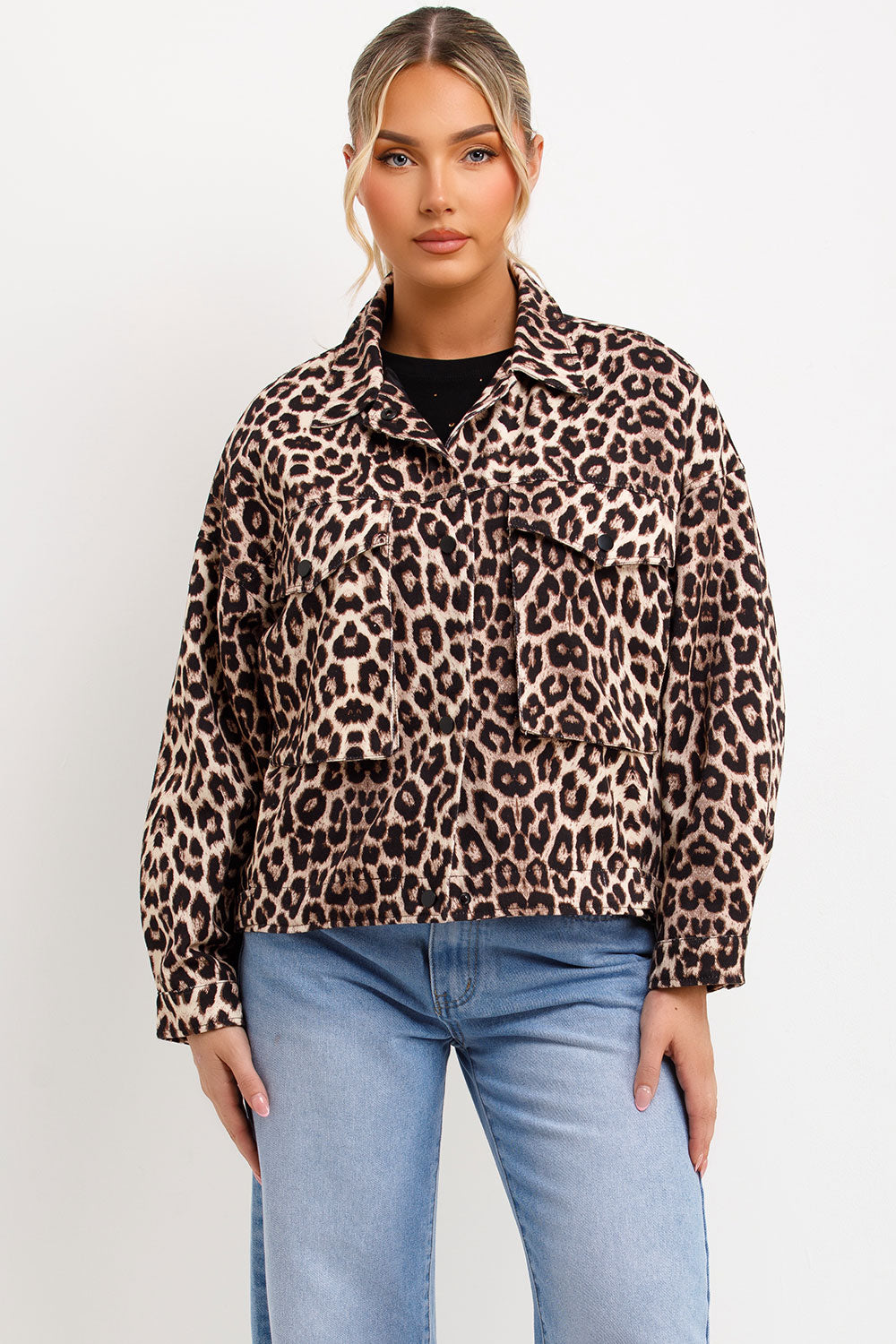 womens leopard print jacket styledup