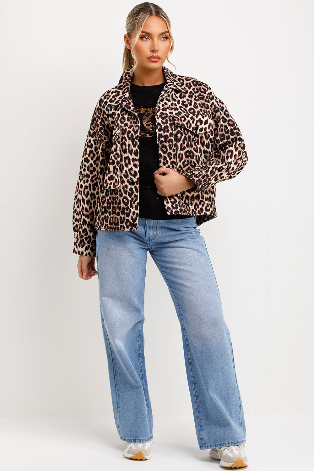 leopard print jacket womens