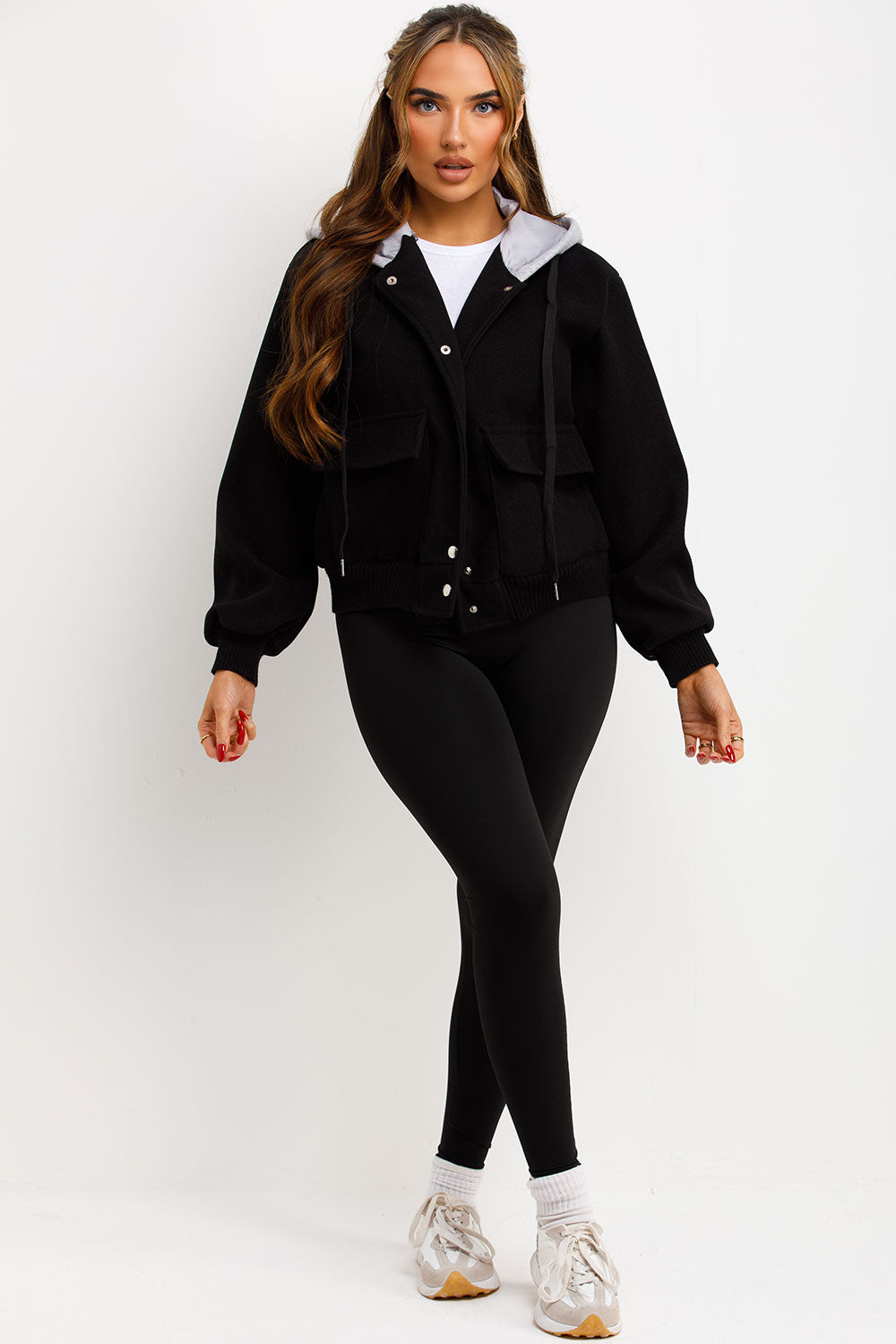 baseball bomber jacket with hood womens uk