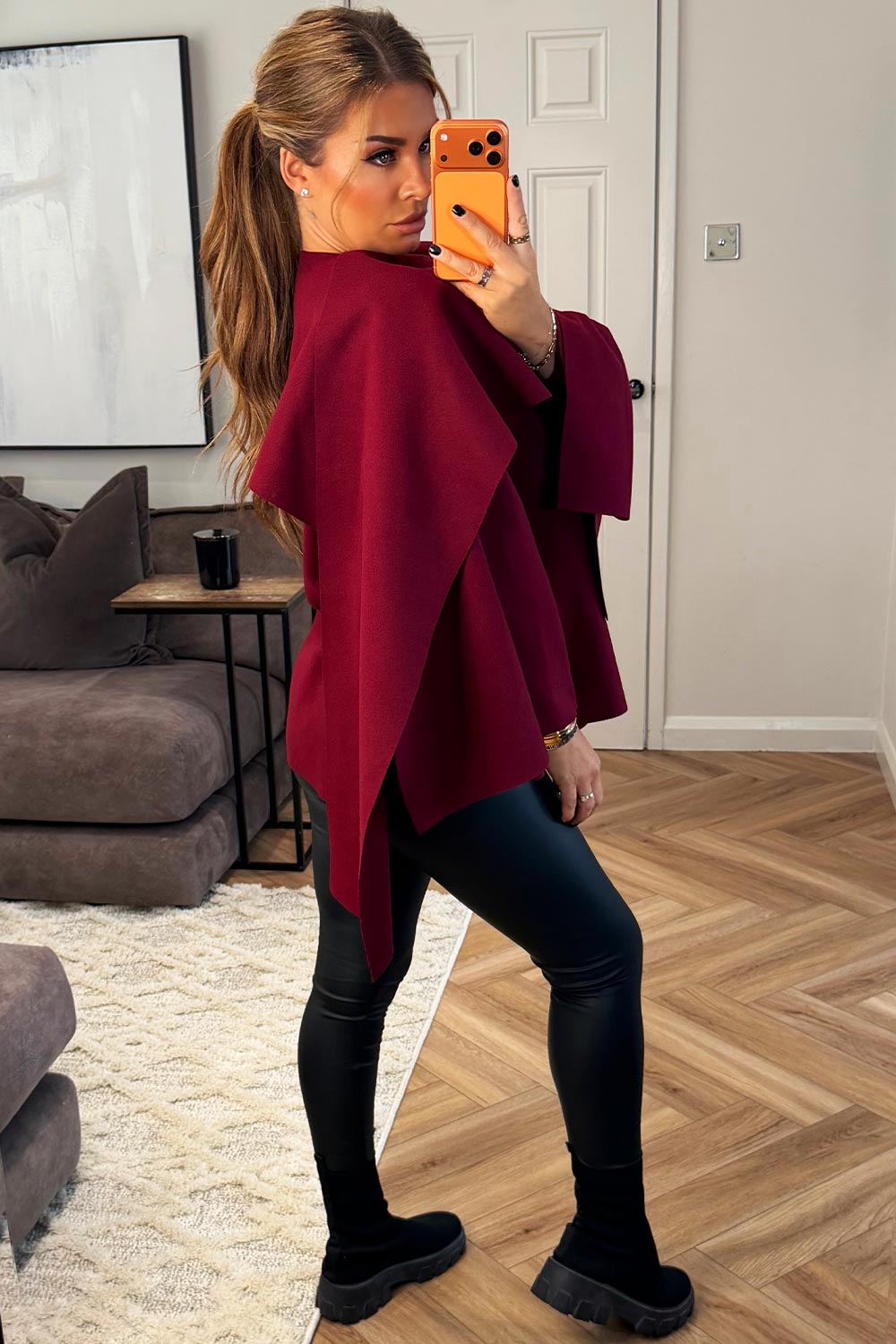 womens cape with scarf poncho