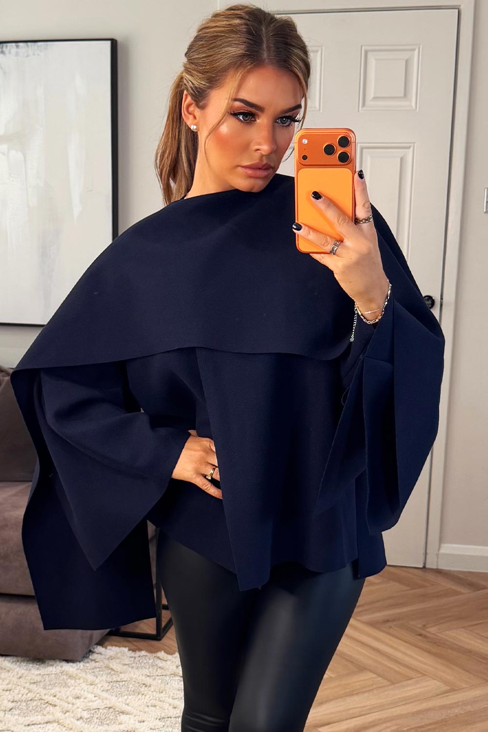 womens zara cape with scarf styledup christmas outfit zara uk