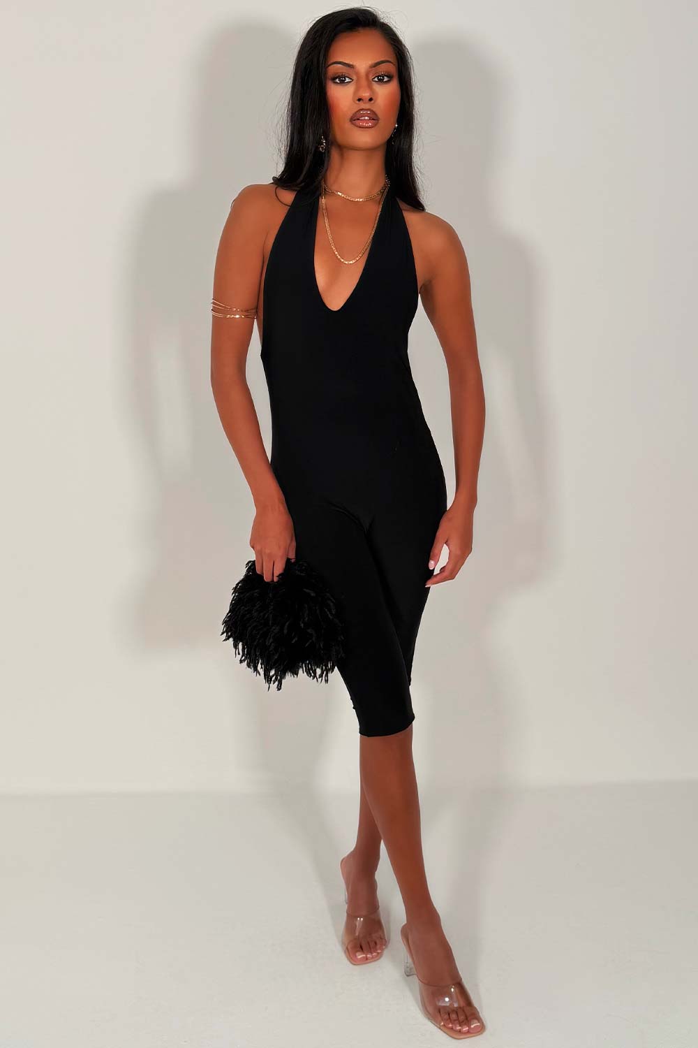 capri jumpsuit black styledup uk