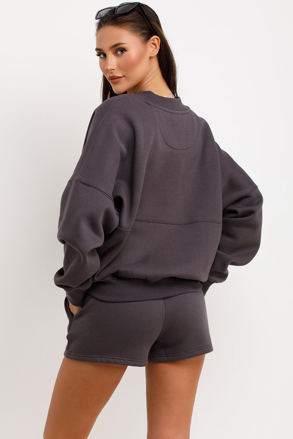 short tracksuit womens zara bomber jacket and shorts set airport outfit