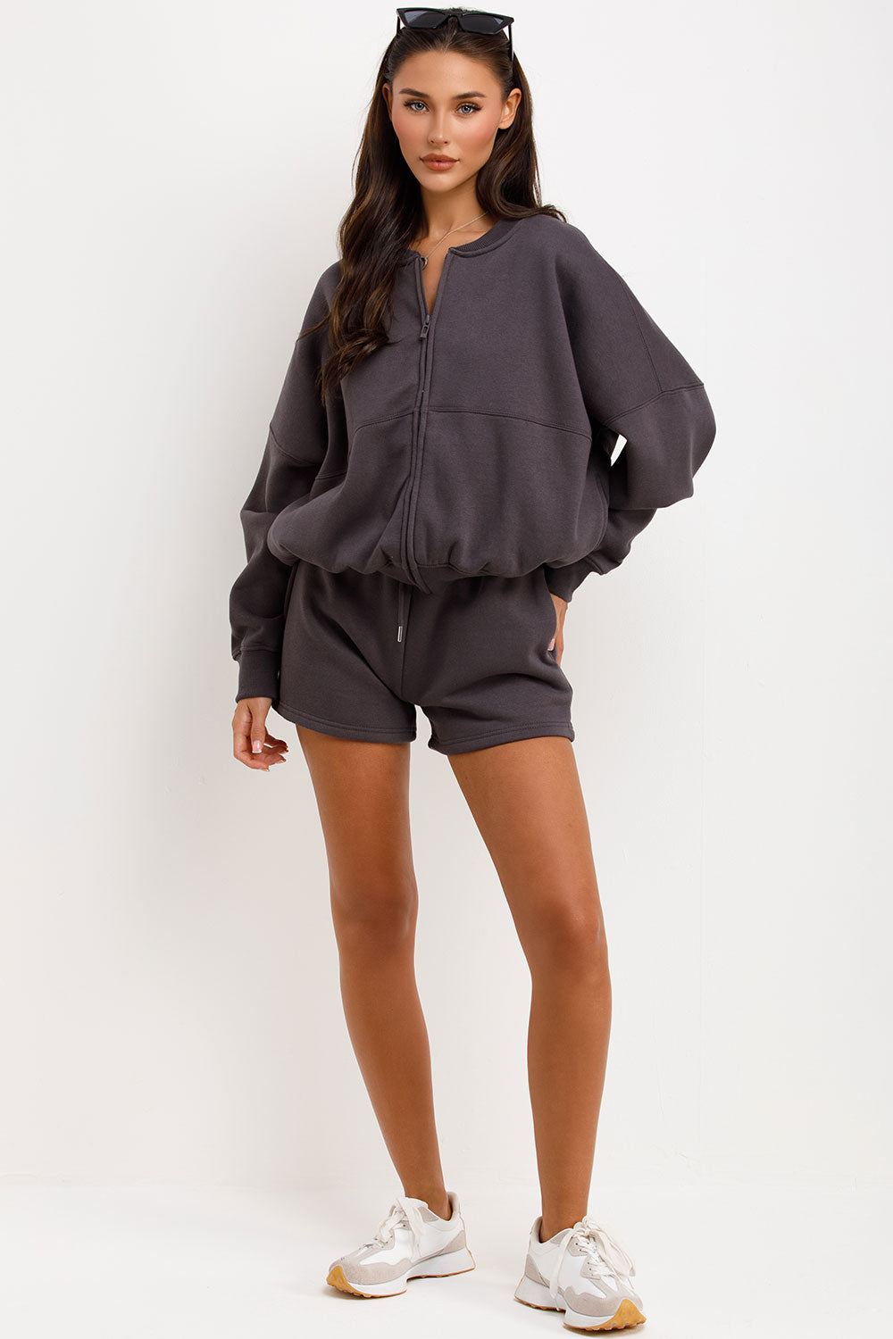 womens short tracksuit zara bomber jacket and shorts set