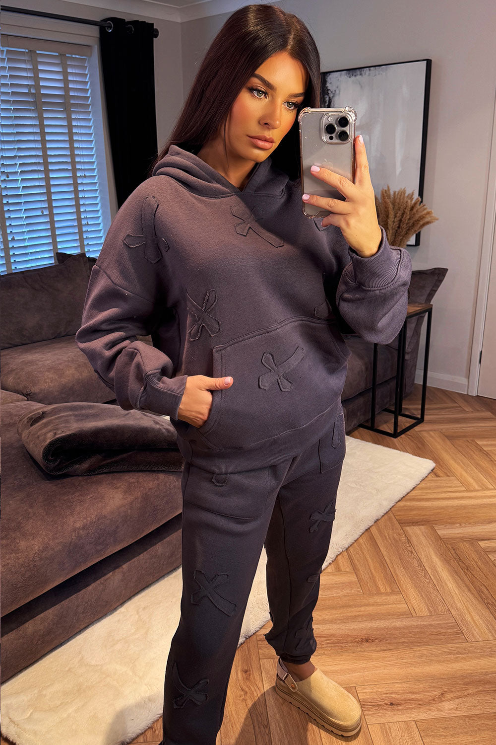 cross tracksuit loungewear set womens styledup