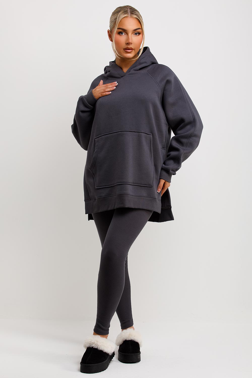 womens leggings and hoodie two piece set