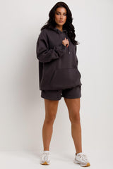 hoodie and shorts tracksuit womens loungewear co ord set