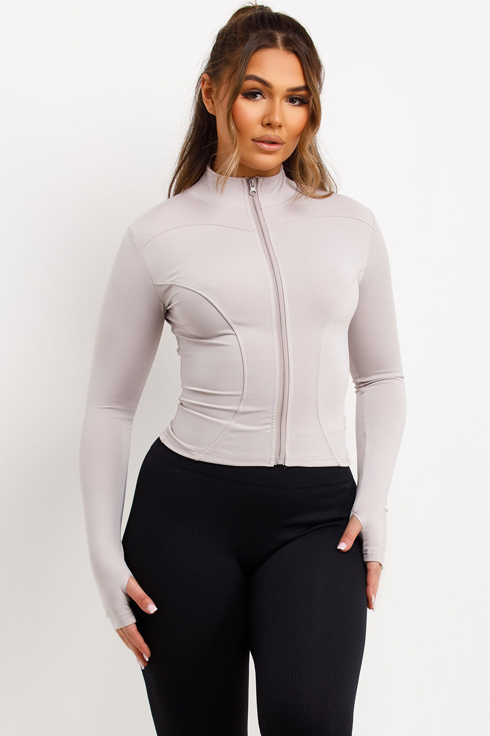 womens zip up sports jacket skims inspired