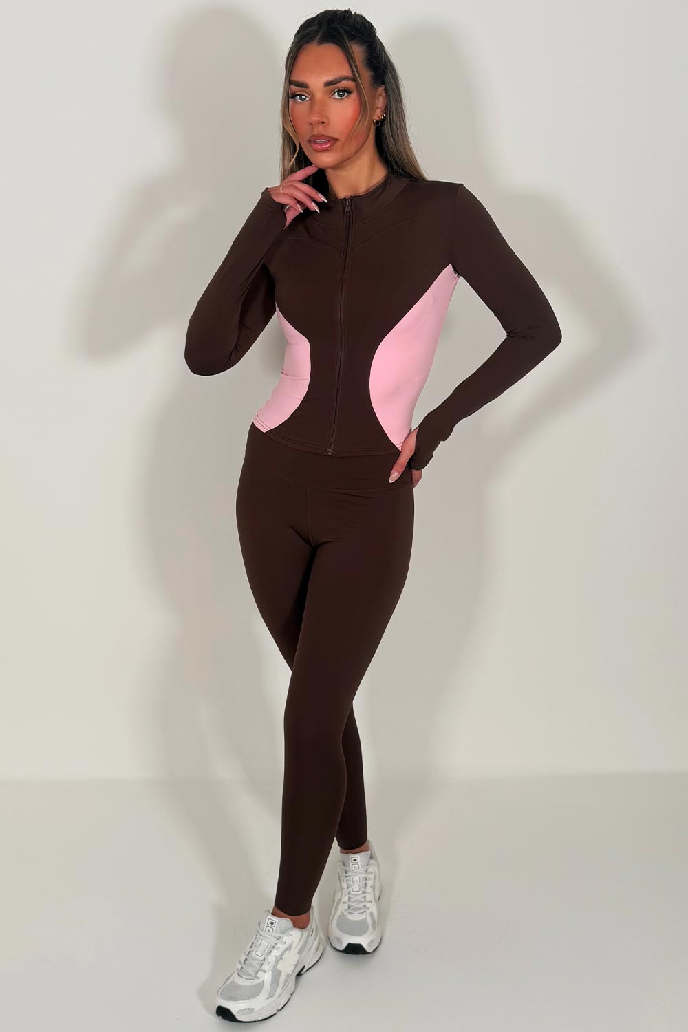 womens lululemon leggings and sport track jacket set styledup uk