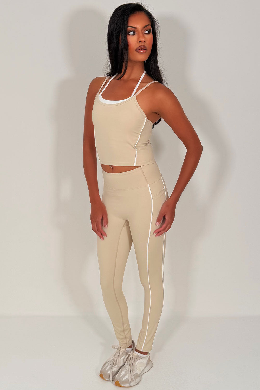 womens alo yoga double up top and leggings two piece matching set styledup sale