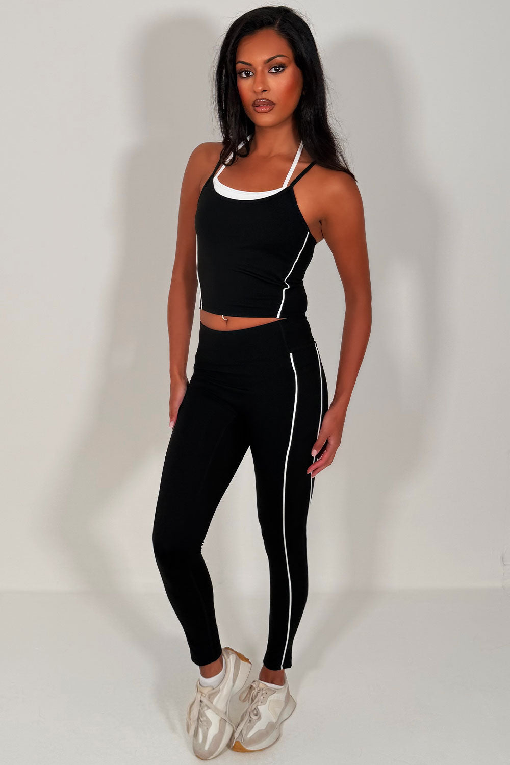 womens alo yoga double up top and leggings two piece matching set styledup sale