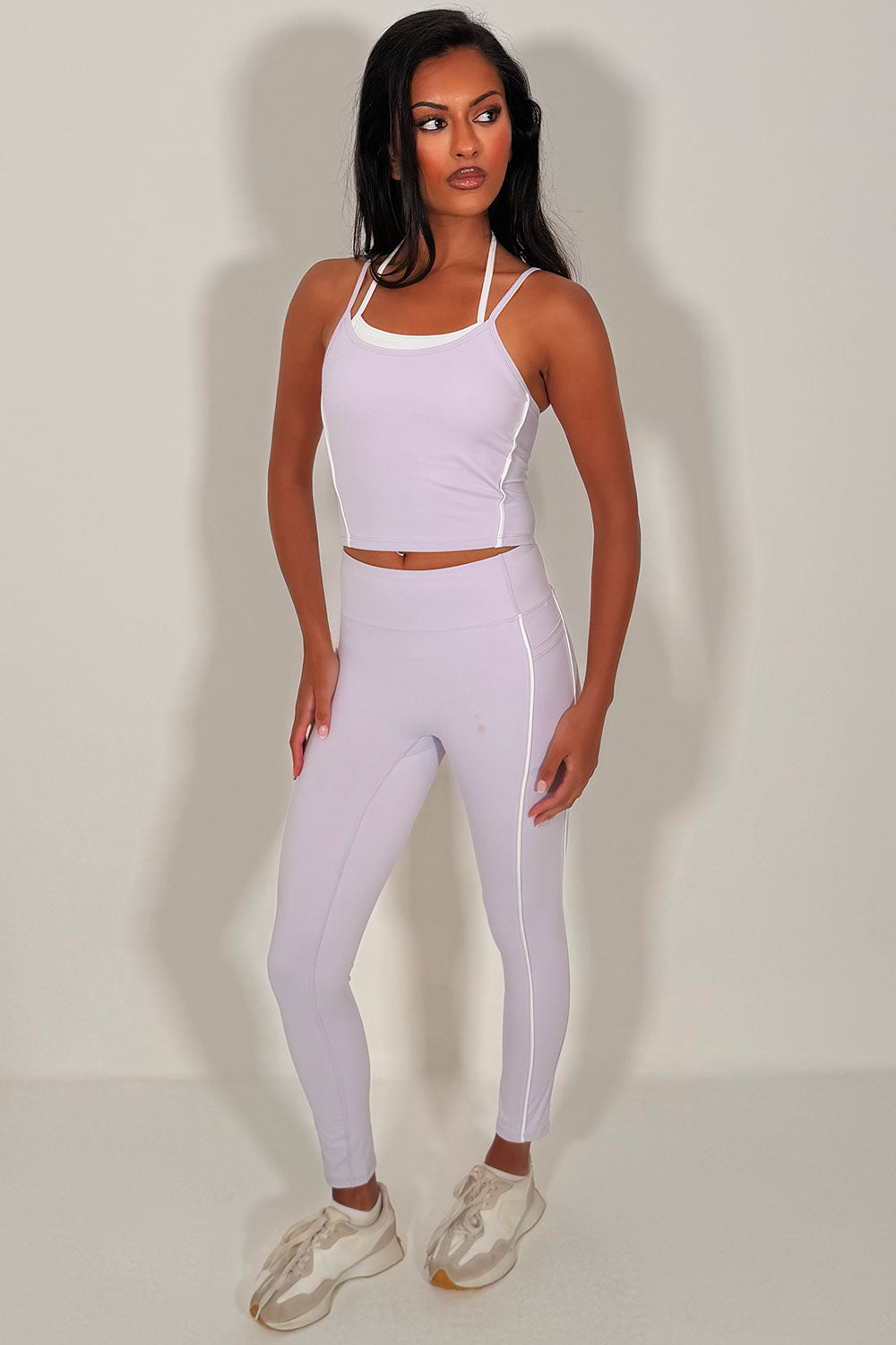 womens alo yoga double up top and leggings two piece matching set styledup sale