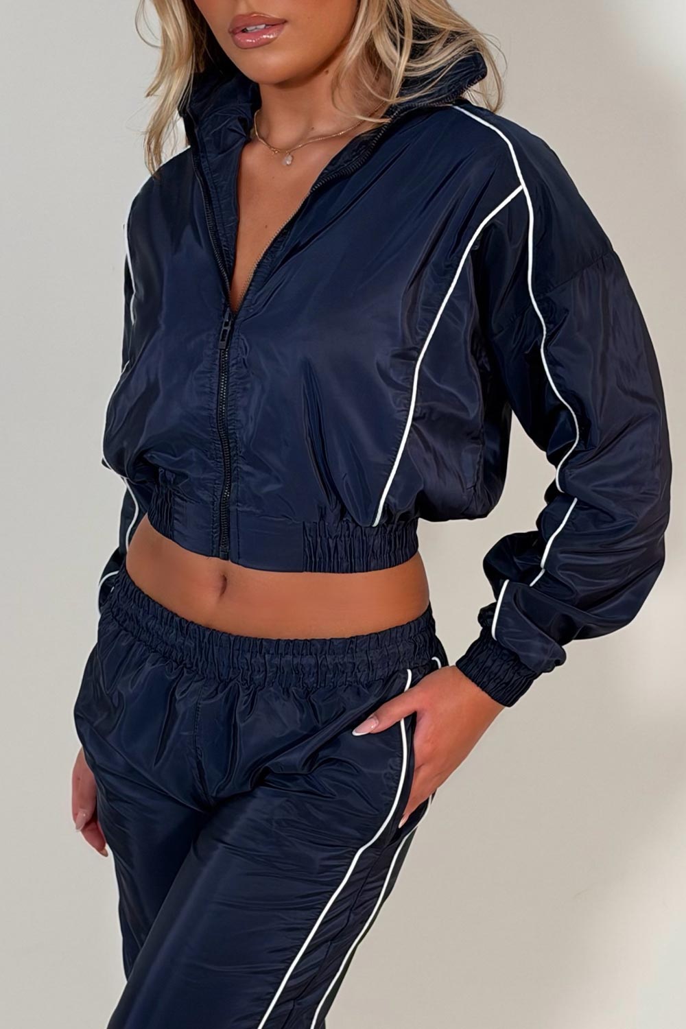 crop jacket and wide leg trousers holiday outfit for womens styledup