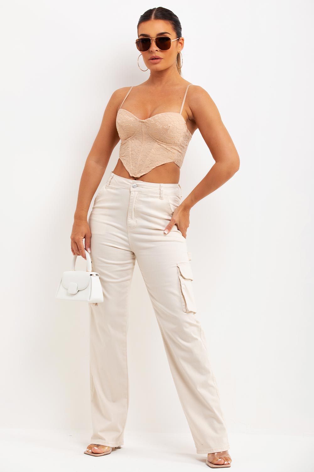 womens lace up back corset top