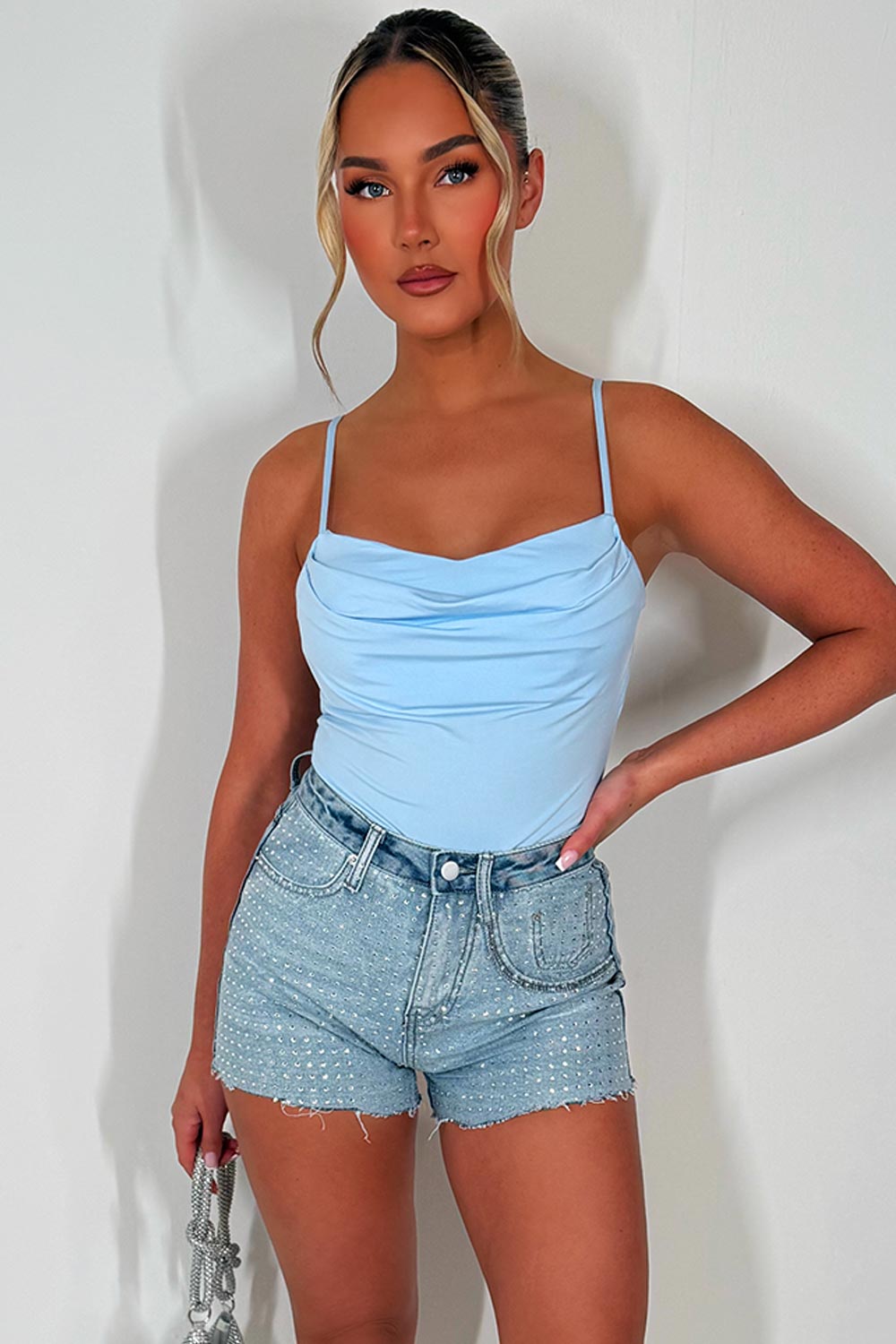 going out cowl neck top styledup