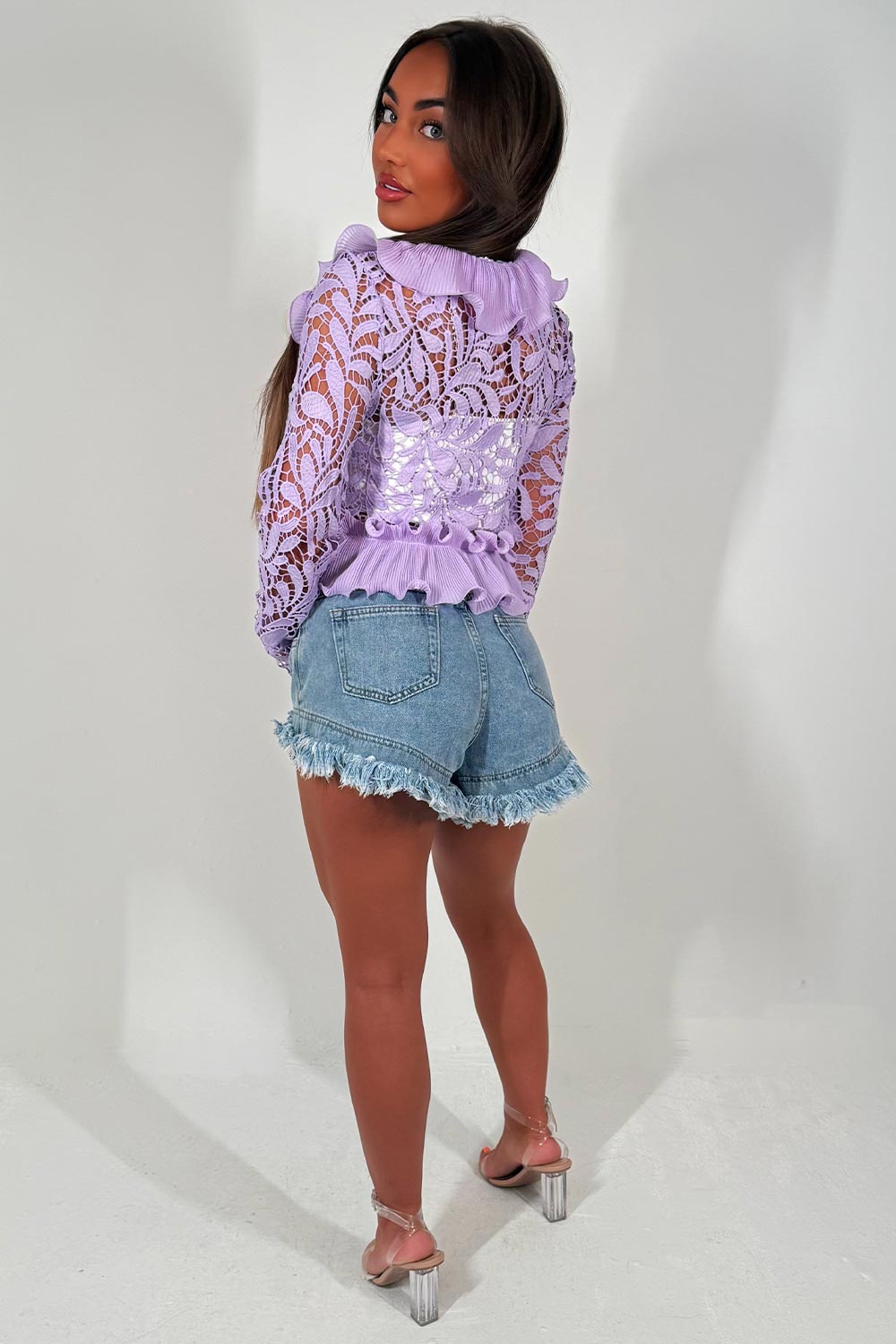 crochet lace cardigan top styledup