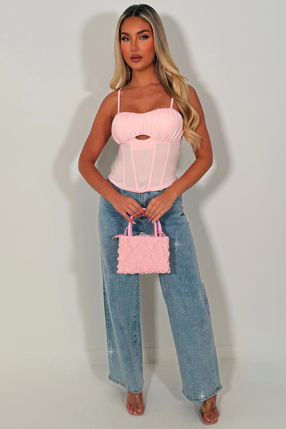 corset crop top with straps styledup