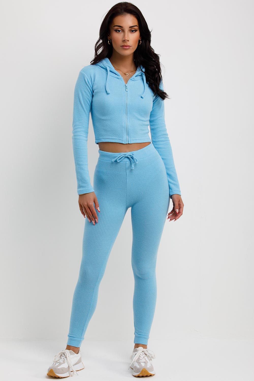 ribbed tracksuit co ord set