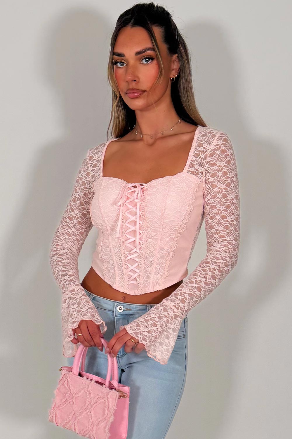 long sleeve corset top night out date night outfit styledup