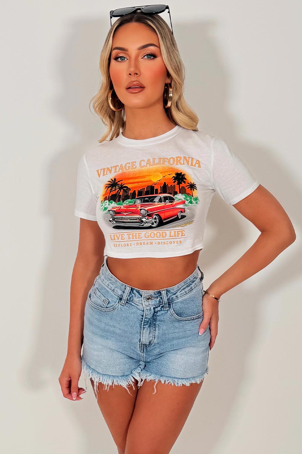 womens california crop top festival clothes black uk