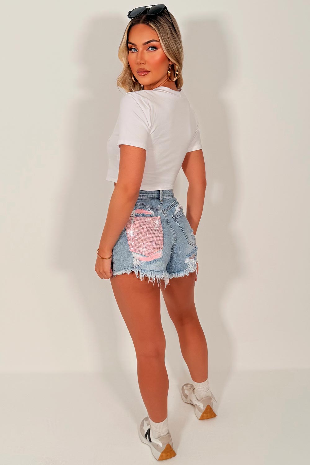 womens white crop t shirt crop top summer holiday festival outfit uk styledup