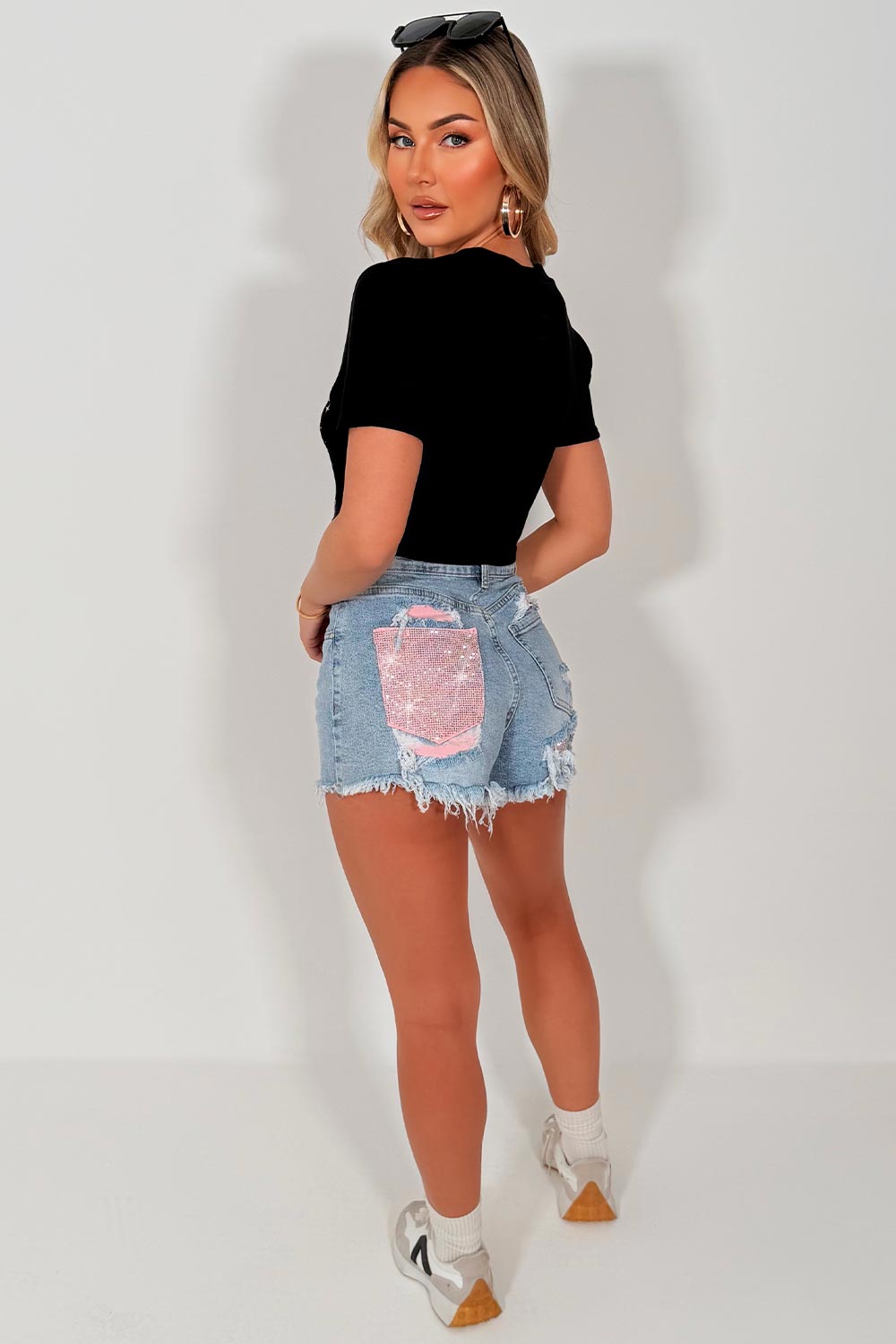 baby tee with cherry slogan crop top black