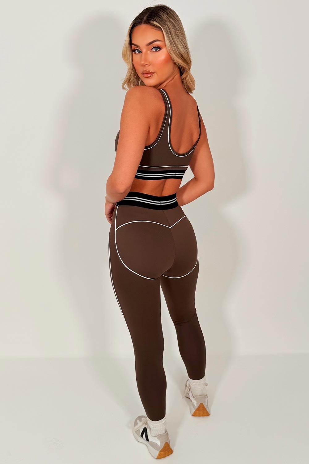 womens heart throb bra and high waist leggings two piece matching set alo yoga womens uk styledup