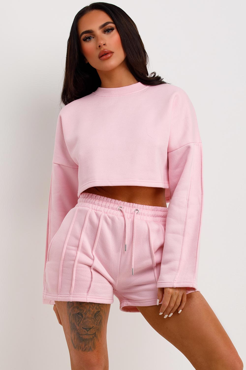 crop tracksuit womens summer lounge set uk