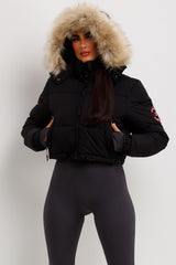 womens north face puffer jacket cropped sale