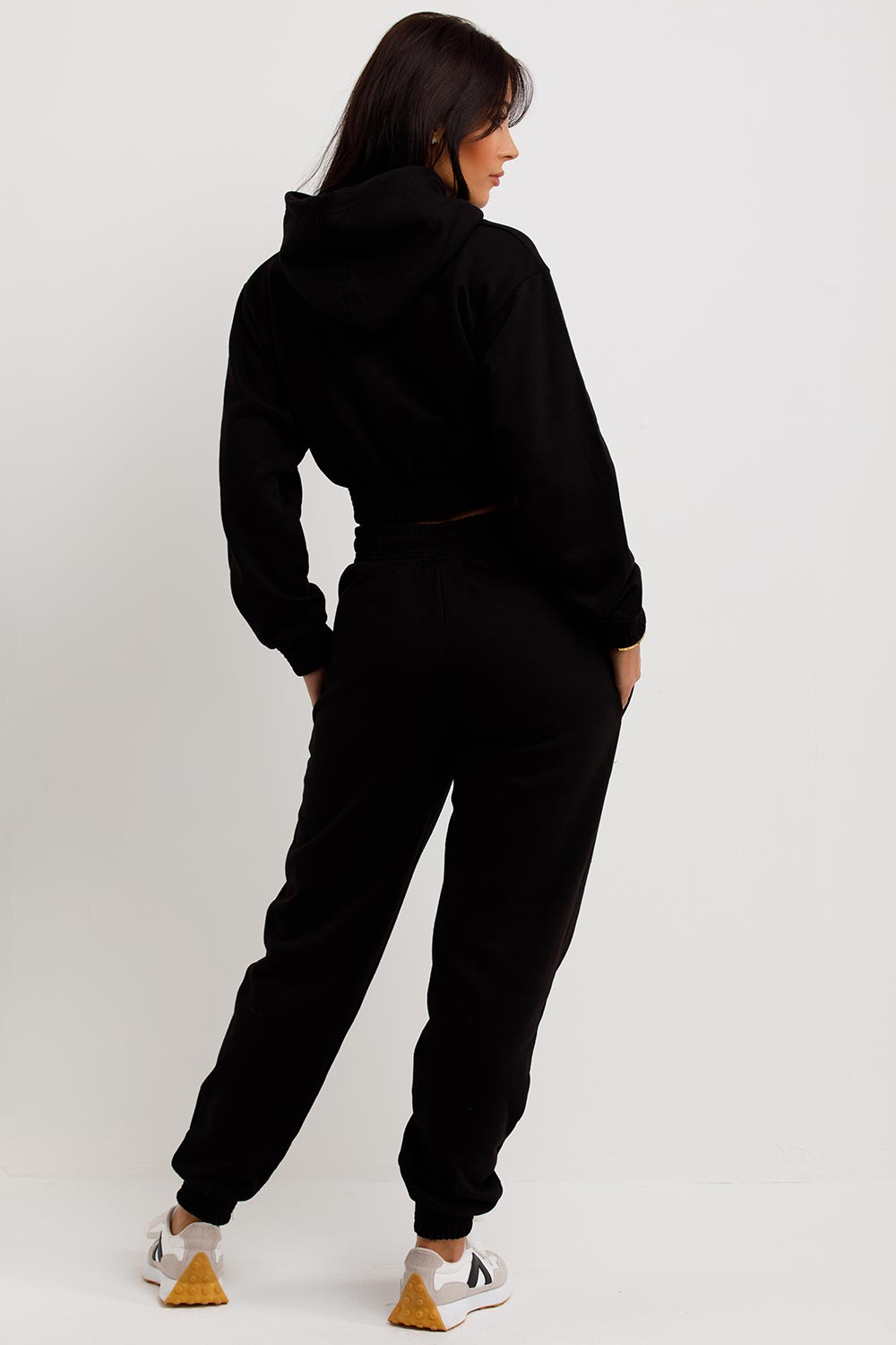 womens crop sweatshirt and joggers co ord set