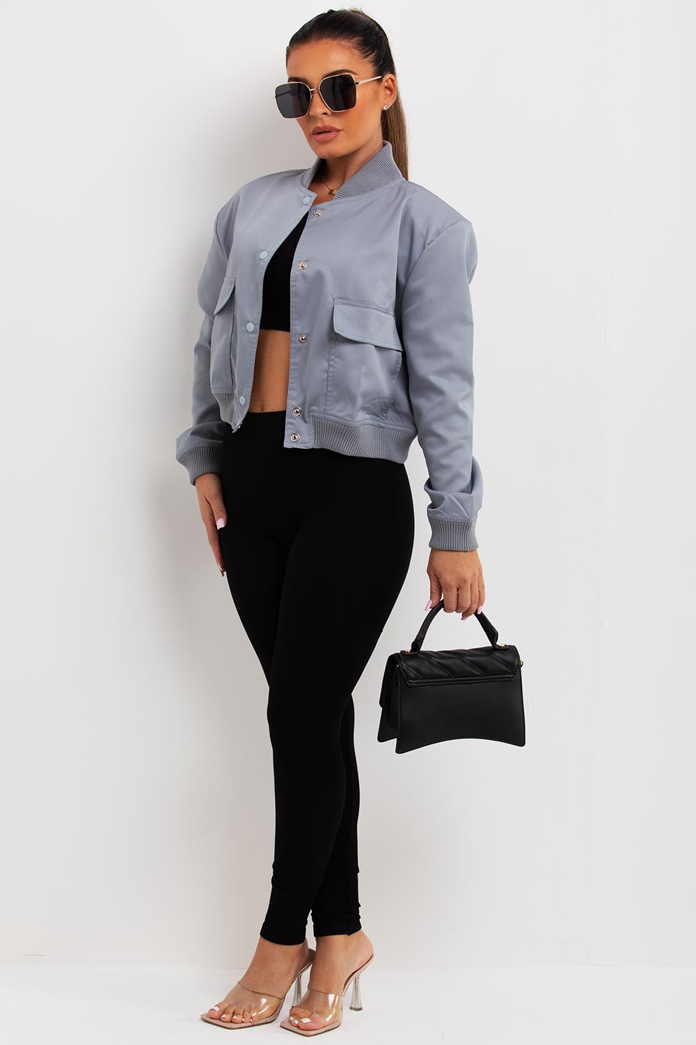 zara bomber jacket cropped
