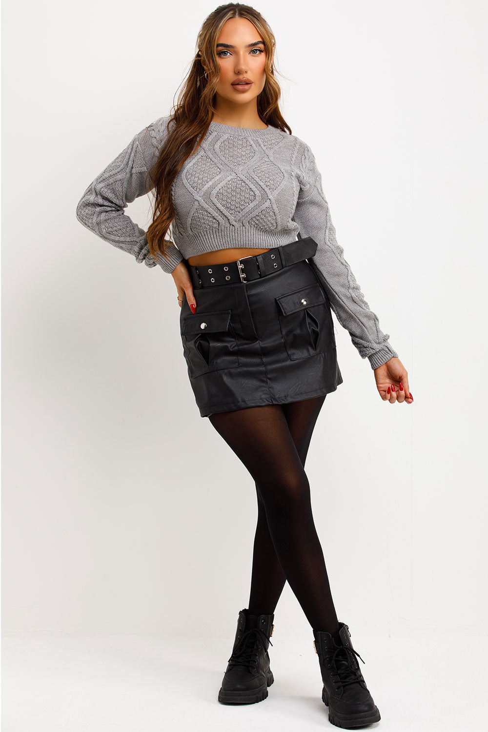 knitted crop jumper styledup