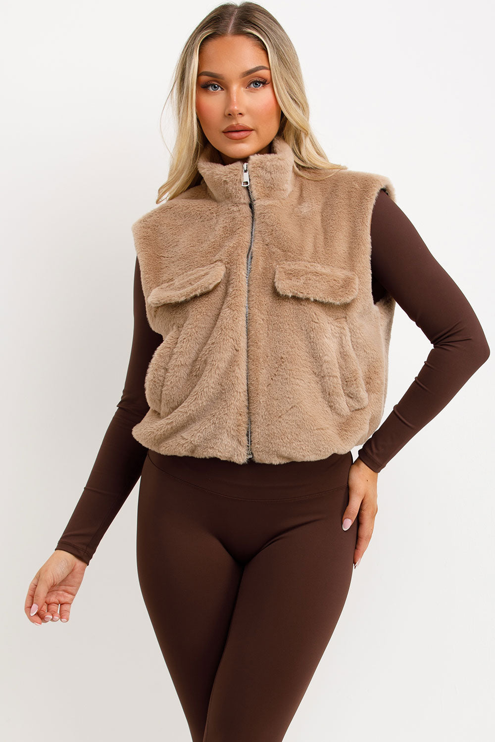 styledup teddy gilet for womens