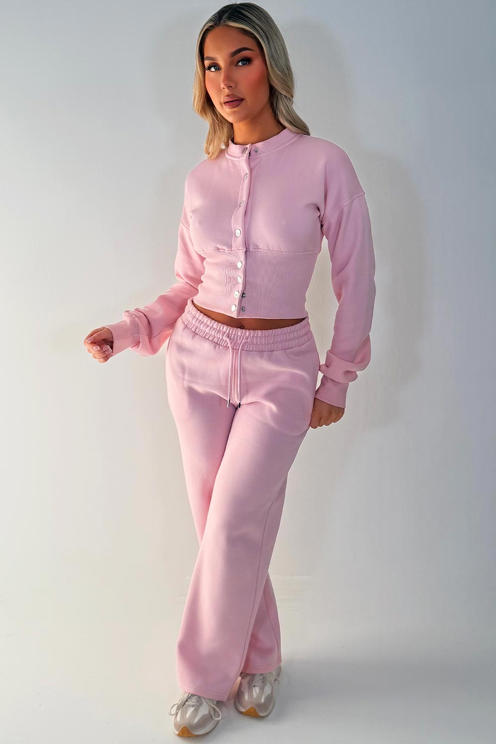 womens button up waist compression tracksuit tiktok styledup