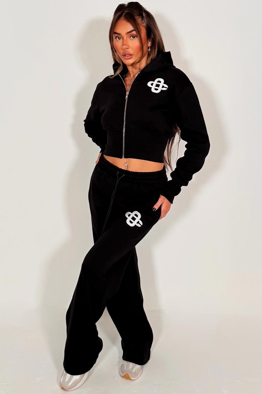 womens joggers and crop corset hoodie everyday tracksuit set styledup fashion