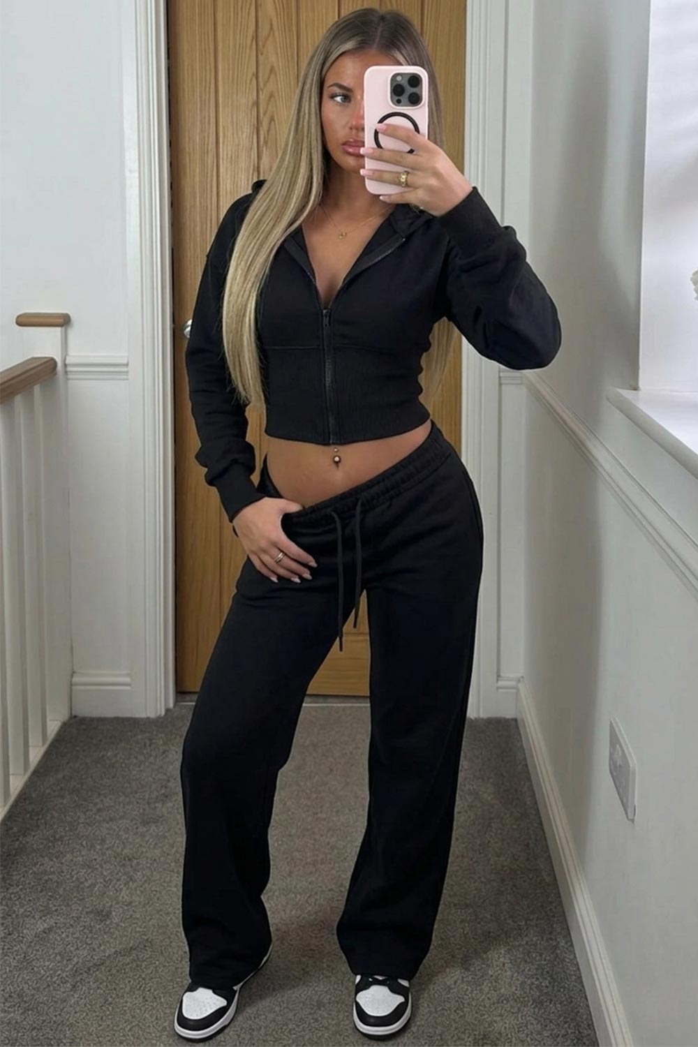 corset hoodie and joggers tracksuit lounge set styledup uk