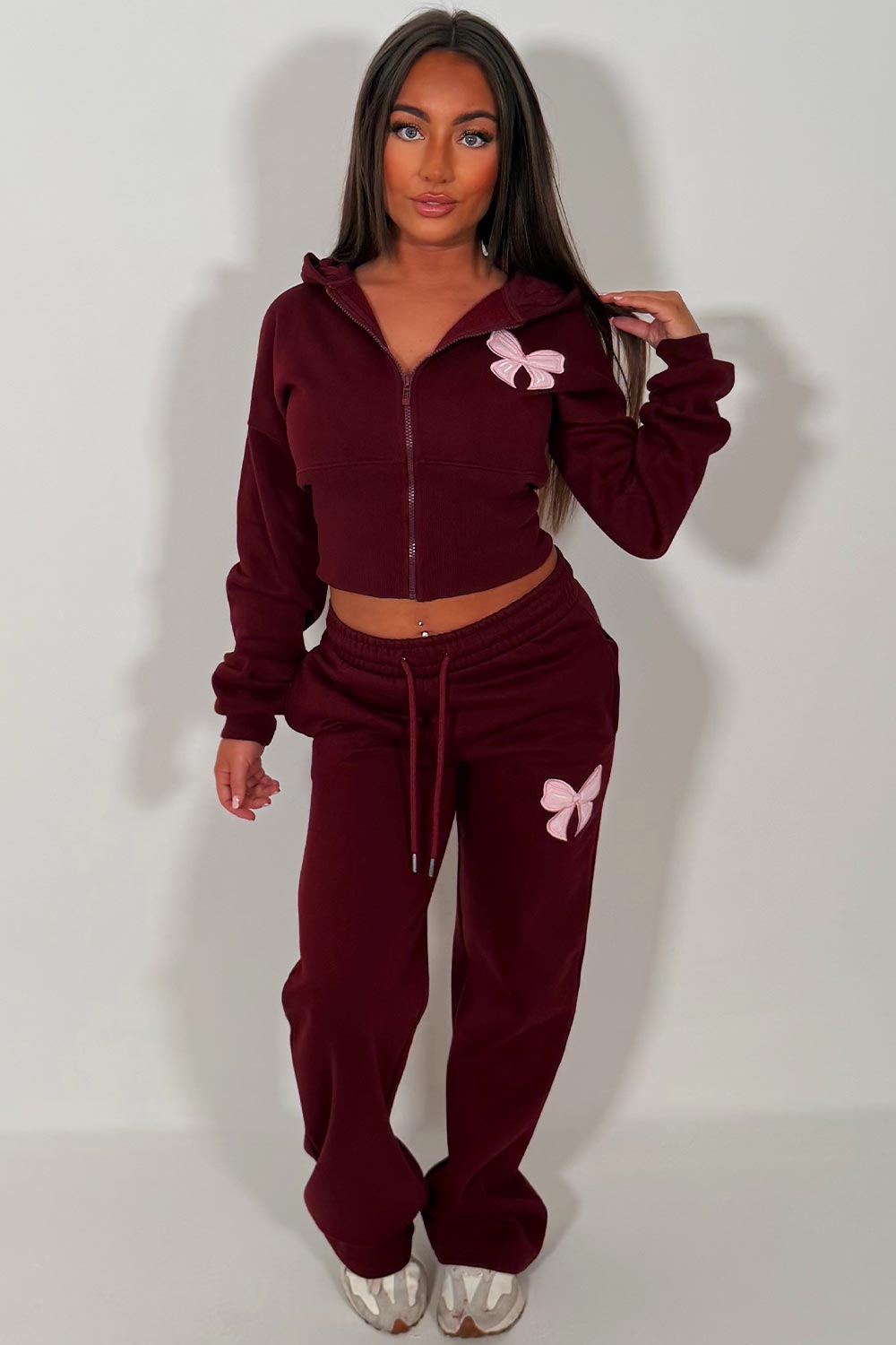 corset hoodie and joggers tracksuit co rod set for womens styledup
