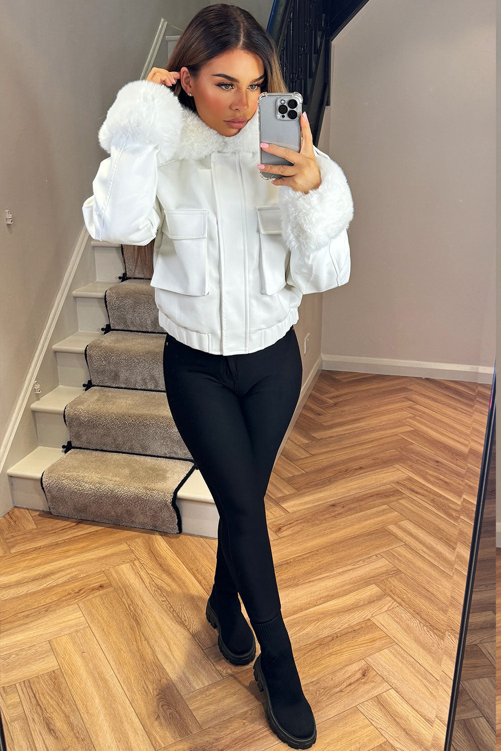fur bomber jacket