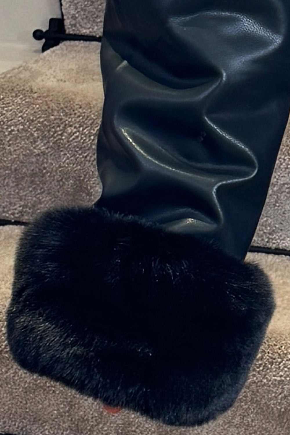 faux fur hood faux fur trim short bomber jacket with fur cuff styledup